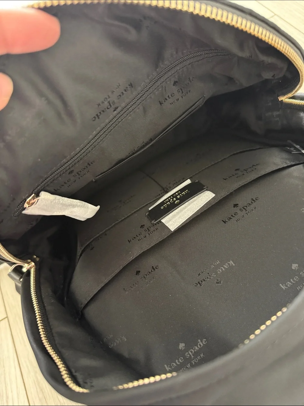 Kate Spade Chelsea Medium Backpack black nylon NEW